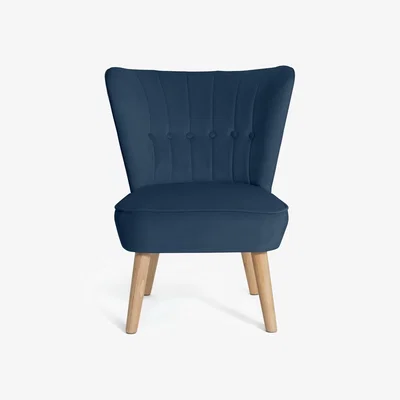 Habitat Habitat Alexis Velvet Cocktail Chair - Navy