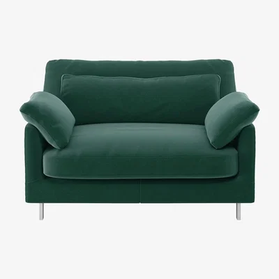 Habitat Habitat Cuscino Velvet Cuddle Chair - Emerald Green