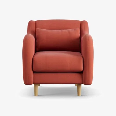 Habitat Habitat Turnmill Fabric Armchair - Papaya - Ash Leg