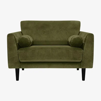 Habitat Habitat Jackson Velvet Cuddle Chair - Green
