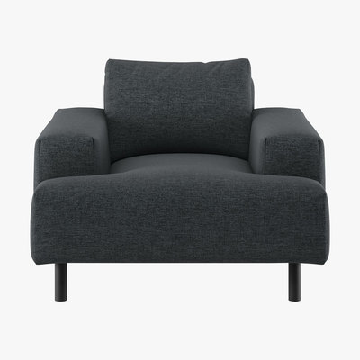 Habitat Julien Charcoal Grey FaBric Armchair, Charcoal