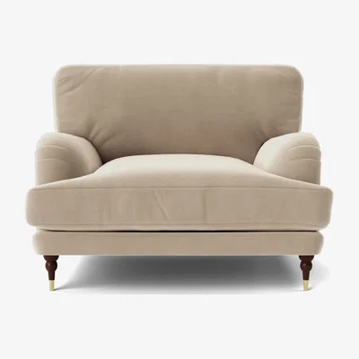 Habitat Swoon Charlbury Velvet Cuddle Chair - Taupe