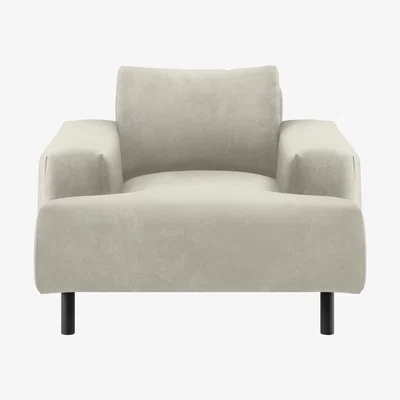 Habitat Habitat Julien Velvet Armchair - Natural