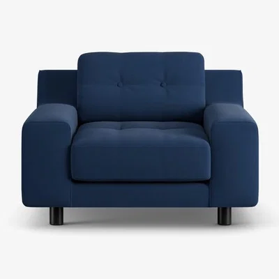 Habitat Habitat Hendricks Fabric Armchair - Blue - Black Leg