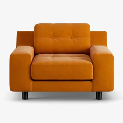 Habitat Habitat Hendricks Fabric Arm Chair - Orange - Black Leg