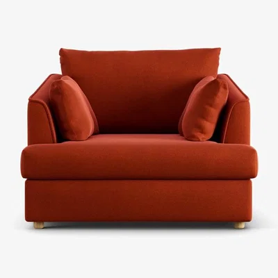Habitat Habitat Holmfirth Velvet Cuddle Chair - Burnt Orange