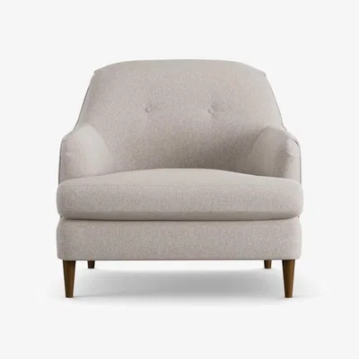 Habitat Habitat Frome Fabric Armchair - Stone - Dark Leg