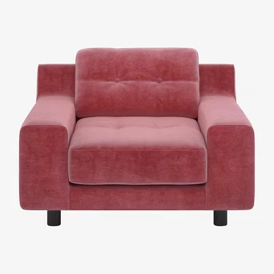 Habitat Habitat Hendricks Dusty Rose Velvet Armchair