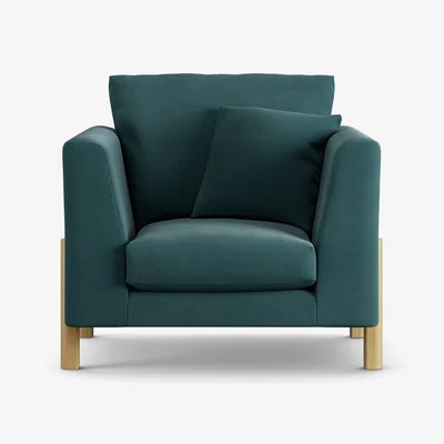 Habitat Habitat Aston Fabric Armchair - Teal - Ash Leg