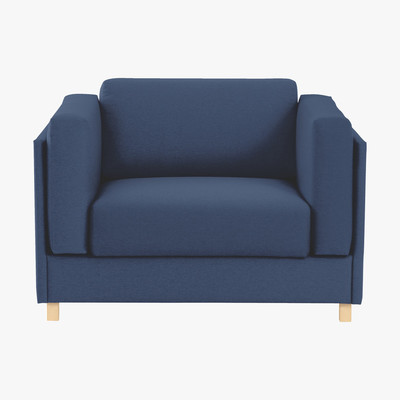 Habitat Colombo Blue Acor FaBric Armchair, Blue