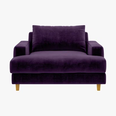 Habitat Wiltons Purple Velvet Armchair, Purple