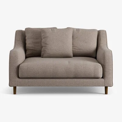 Habitat Habitat Swift Fabric Cuddle Chair - Mocha - Dark Leg