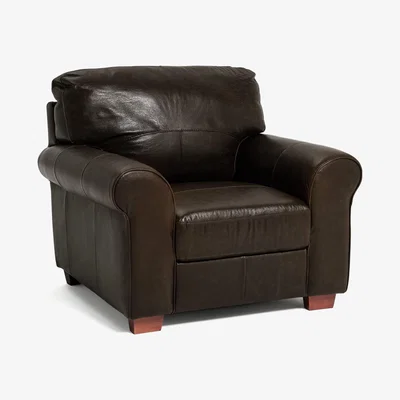 Habitat Habitat Salisbury Leather Armchair - Dark Brown