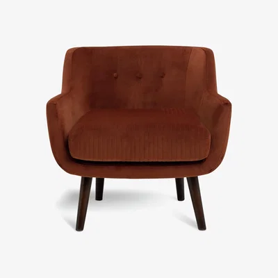 Habitat Habitat Nellie Velvet Chair - Rust Orange