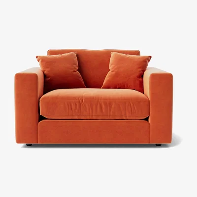 Habitat Swoon Althaea Velvet Cuddle Chair - Burnt Orange