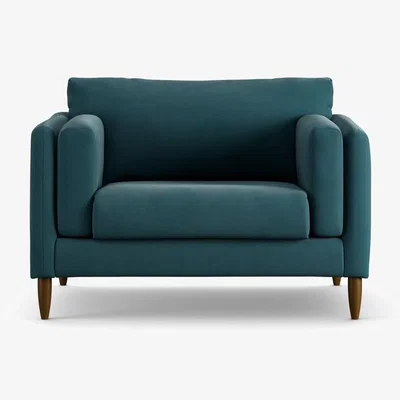 Habitat Habitat Newington Fabric Cuddle Chair - Teal - Dark Leg