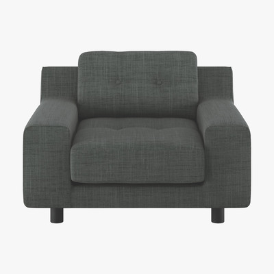 Habitat Hendricks Charcoal Grey Italian Woven Armchair, Charcoal