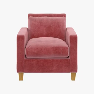 Habitat Chester Dusty Rose Velvet Armchair, Dusty Rose