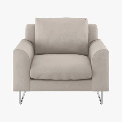 Habitat Lyle Natural Textured FaBric Armchair, Natural