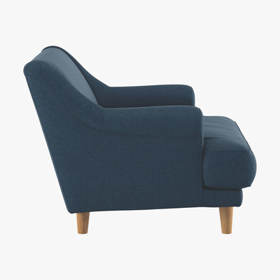 Habitat Townsend Navy Blue Tweed Wool Mix Armchair, Navy