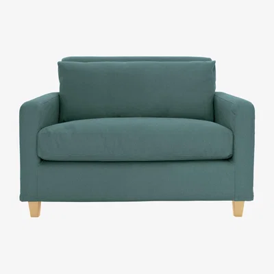 Habitat Habitat Chester Fabric Cuddle Chair - Teal