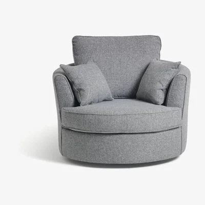 Habitat Habitat Milford Fabric Swivel Chair - Grey