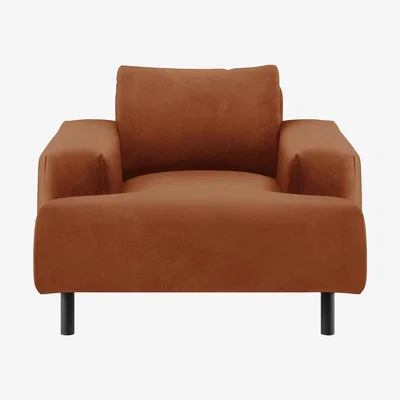 Habitat Habitat Julien Velvet Armchair - Orange
