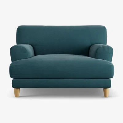Habitat Habitat Askem Fabric Cuddle Chair - Teal - Ash Leg