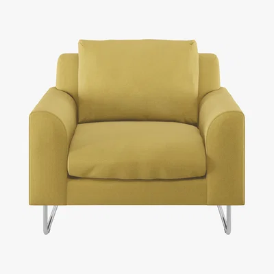 Habitat Lyle Yellow Textured FaBric Armchair, Yellow