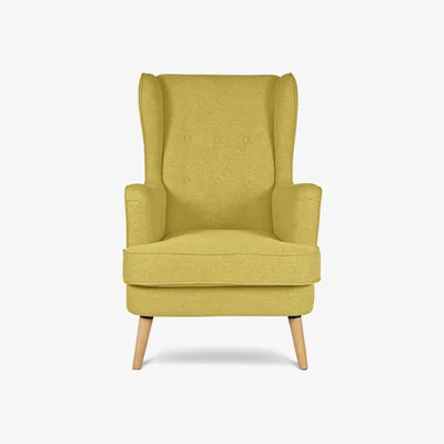 Habitat Habitat Callie Fabric Wingback Chair - Mustard Yellow