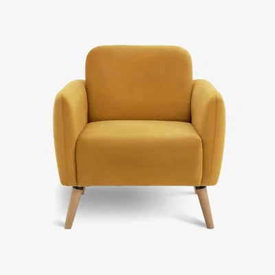 Habitat Habitat Elsie Self Assembly Fabric Armchair - Mustard