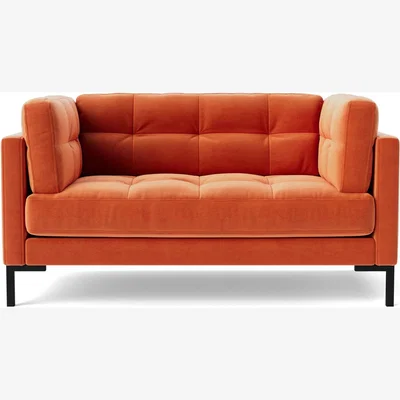 Habitat Swoon Landau Velvet Cuddle Chair - Burnt Orange