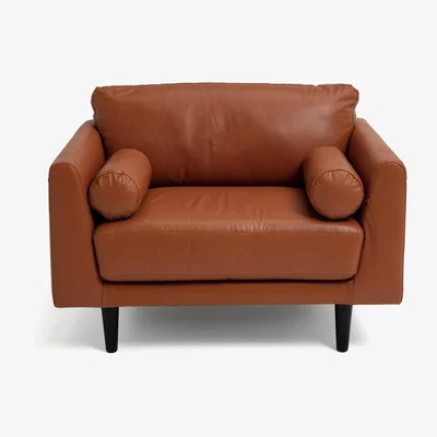 Habitat Habitat Jackson Leather Cuddle Chair - Tan