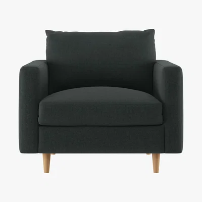 Habitat Naya Charcoal Grey FaBric Armchair, Charcoal