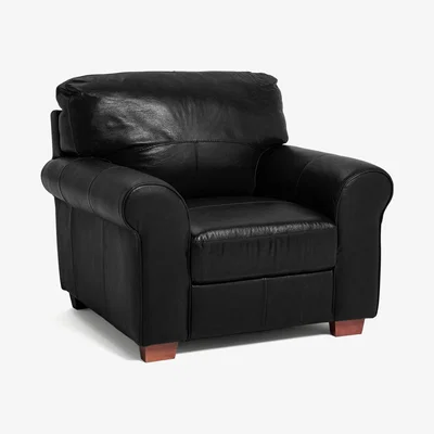 Habitat Habitat Salisbury Leather Armchair - Black