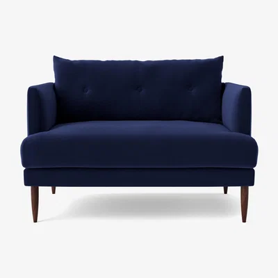 Habitat Swoon Kalmar Velvet Cuddle Chair - Ink Blue
