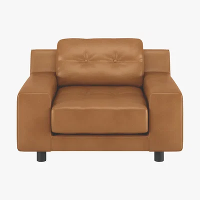 Habitat Hendricks Mid Tan Leather Armchair, Mid Tan