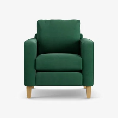Habitat Habitat Flint Fabric Armchair - Green - Ash Leg