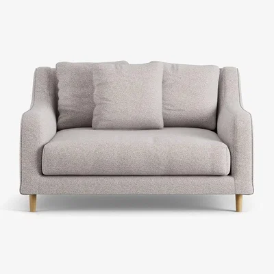 Habitat Habitat Swift Fabric Cuddle Chair - Natural - Ash Leg
