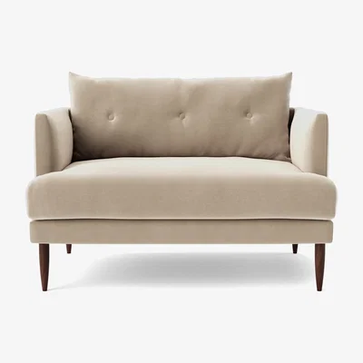 Habitat Swoon Kalmar Velvet Cuddle Chair - Taupe