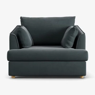 Habitat Habitat Holmfirth Fabric Cuddle Chair - Charcoal