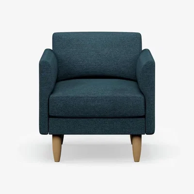 Habitat Hutch Fabric Curve Arm Armchair - Aegean Blue