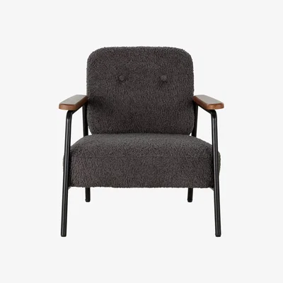 Habitat Habitat Cooper Charcoal Boucle Armchair