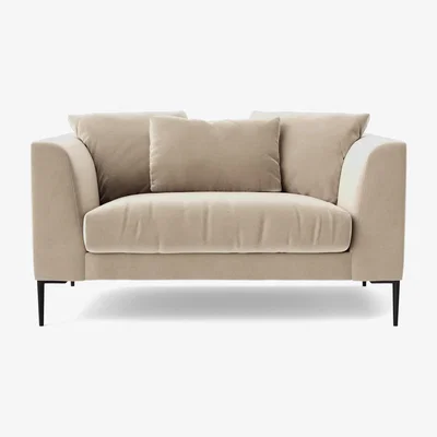 Habitat Swoon Alena Velvet Cuddle Chair - Taupe