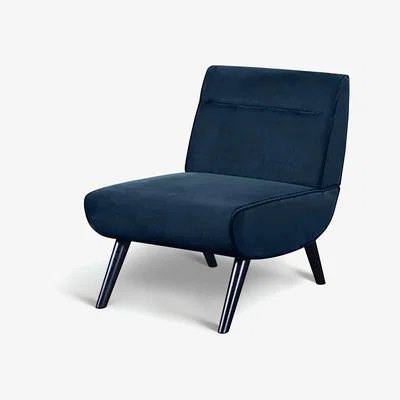 Habitat Habitat Rufus Velvet Accent Chair - Blue
