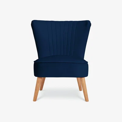 Habitat Habitat Alana Velvet Shell Back Accent Chair - Navy