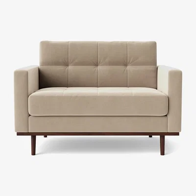Habitat Swoon Berlin Velvet Cuddle Chair - Taupe