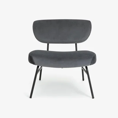 Habitat Habitat Cole Velvet Accent Chair - Charcoal