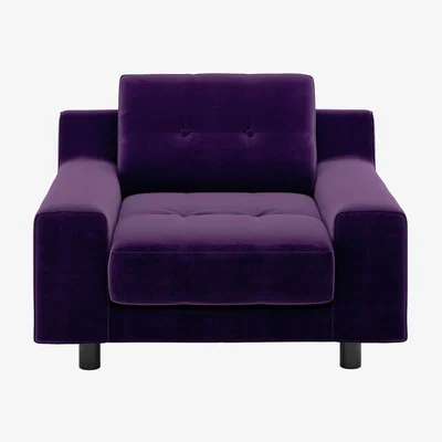 Habitat Habitat Hendricks Purple Velvet Armchair