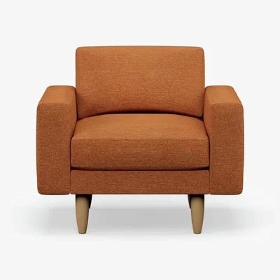 Habitat Hutch Fabric Block Arm Armchair - Rust
